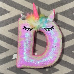 Letter “D” Justice pillow